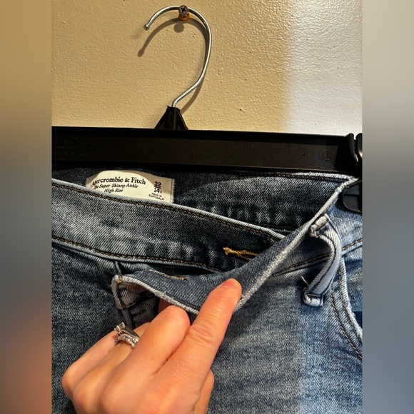 Abercrombie & Fitch Women's Light Blue Ankle Jeans denim y2k back to school - Picture 4 of 16